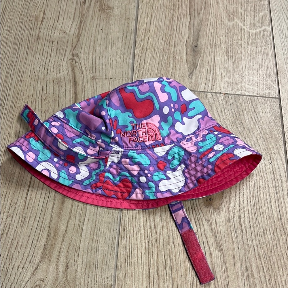 The North Face Pink and Blue Patterned Bucket Hat